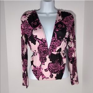 Boohoo Sexy V Plunge Top Date Night Bodysuit